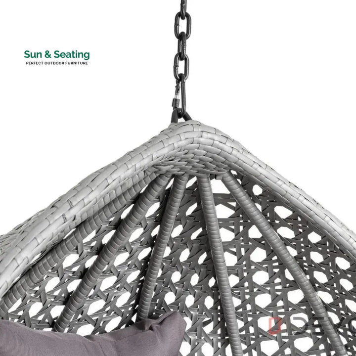 Nainika Single Seater Rattan &amp; Wicker Swing (Grey) Swing