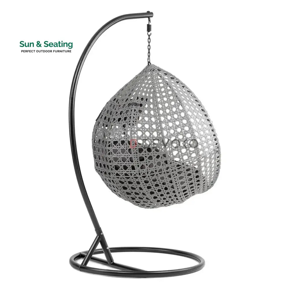 Nainika Single Seater Rattan &amp; Wicker Swing (Grey) Swing