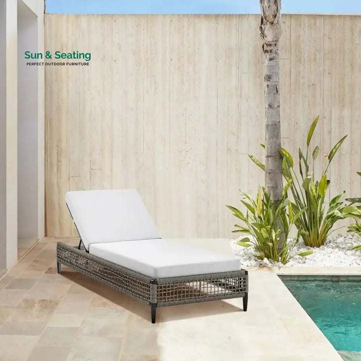 Najwa Outdoor All-Weather Rope Lounger with Cushions Lounger Set