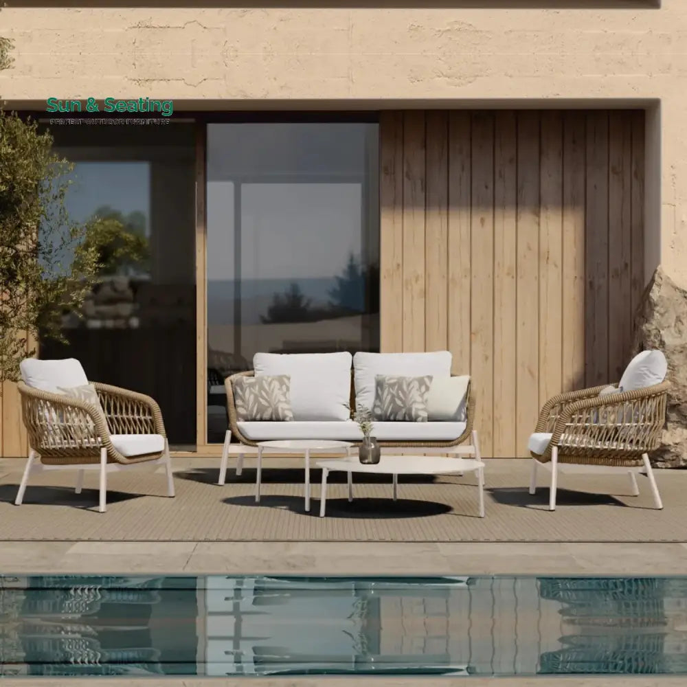 Nandita Outdoor 4 Seater Rope Conversation Sofa Set Sofa Set