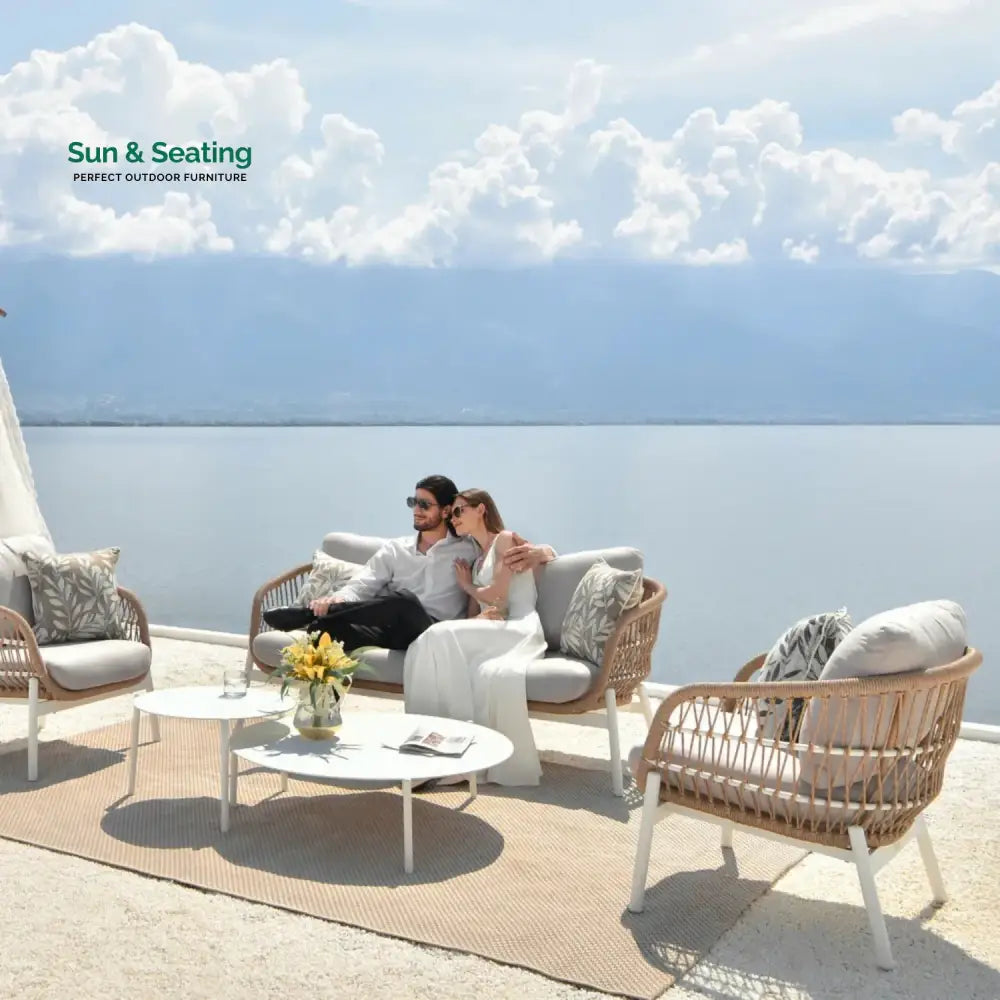 Nandita Outdoor 4 Seater Rope Conversation Sofa Set Sofa Set