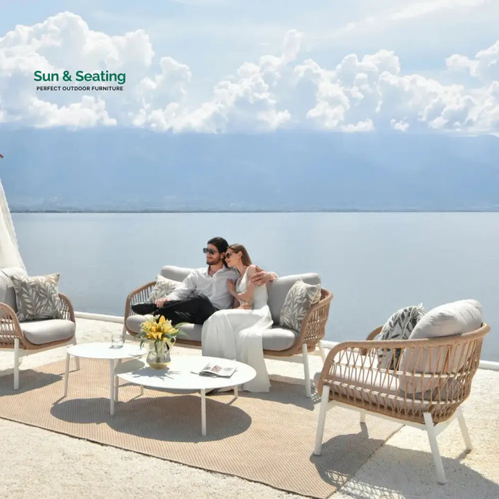 Nandita Outdoor 4 Seater Rope Conversation Sofa Set Sofa Set