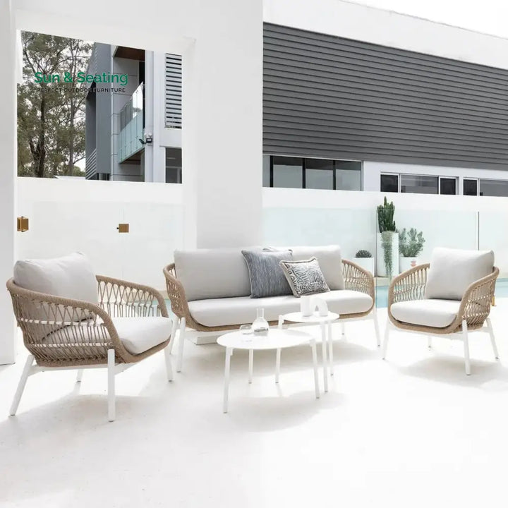Nandita Outdoor 4 Seater Rope Conversation Sofa Set Sofa Set