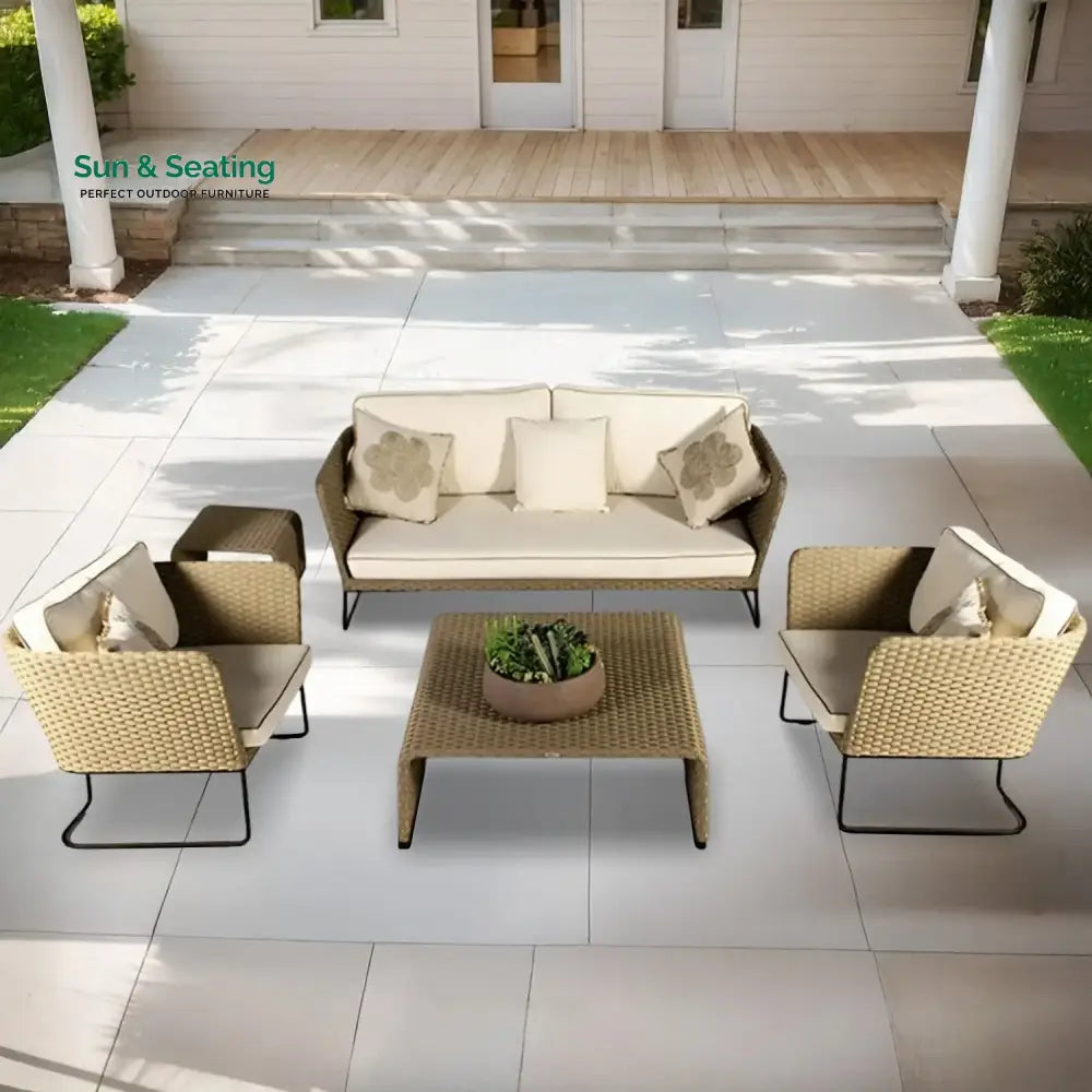 Naomi 5-Piece All Weather Wicker Sofa Set Sofa Set