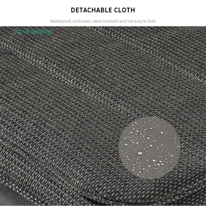 Nery Outdoor Swimming Poolside Lounger (GREY) Braided &amp; Rope Loungers