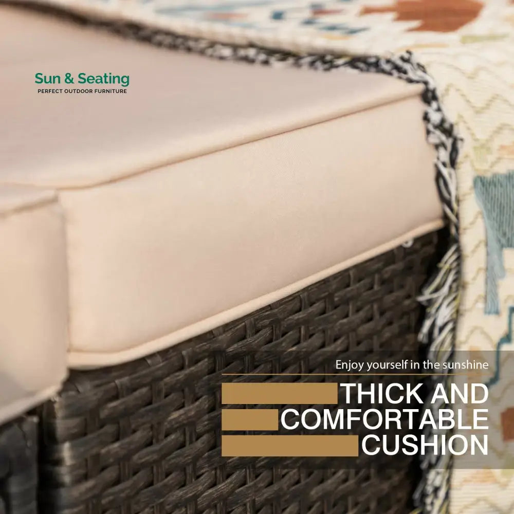 Nes Outdoor Sofa Set 5 Seater and 1 Center Table Set (Dark Brown) Sofa Sets