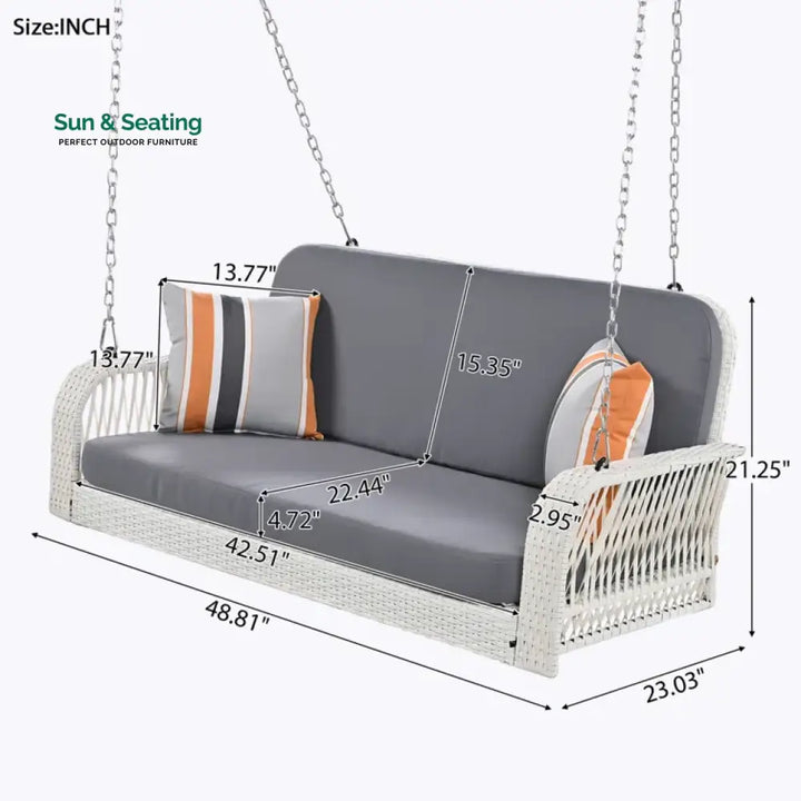 Nesta Double Seater Hanging Swing Without Stand For Balcony Garden Swing Swings