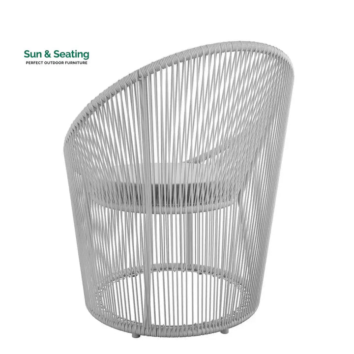 Nibo Outdoor Patio Seating Single Chair (White) Coffee Table Sets