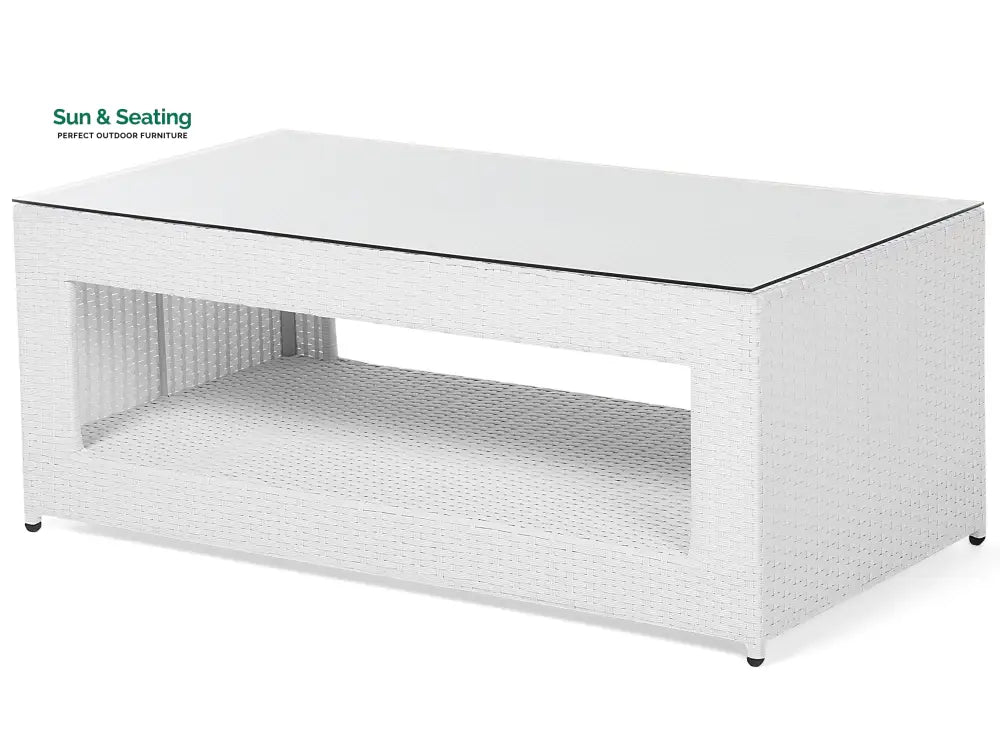 Nicholas Outdoor Sofa Set 3 Seater 2 Single seater With Ottoman and 1 Center Table Set (White) Sofa Sets