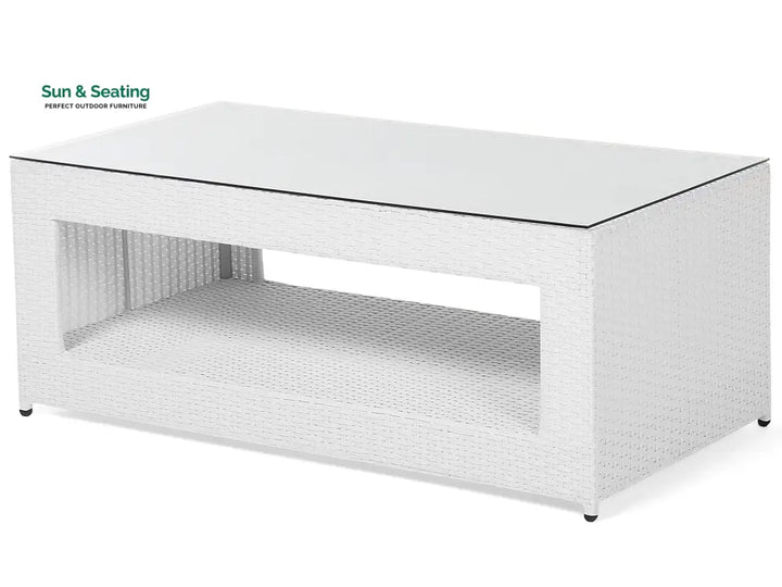 Nicholas Outdoor Sofa Set 3 Seater 2 Single seater With Ottoman and 1 Center Table Set (White) Sofa Sets