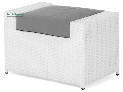 Nicholas Outdoor Sofa Set 3 Seater 2 Single seater With Ottoman and 1 Center Table Set (White) Sofa Sets