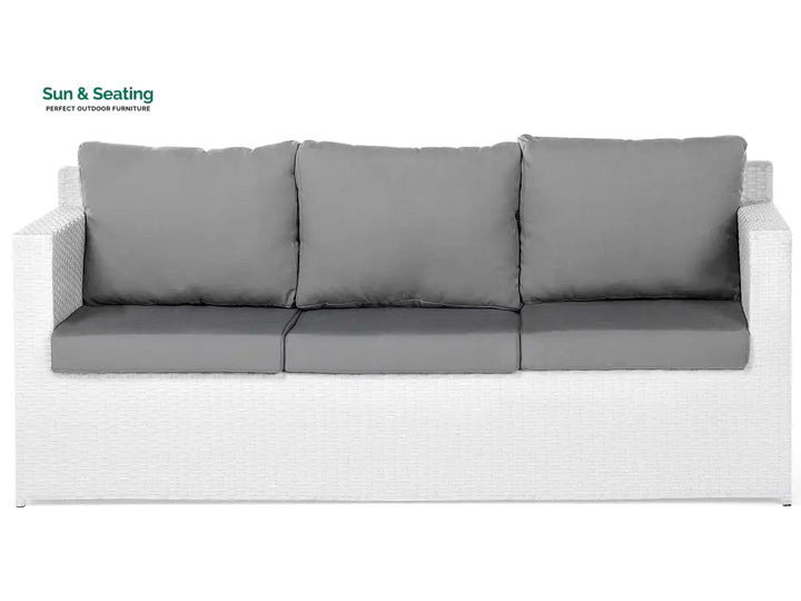 Nicholas Outdoor Sofa Set 3 Seater 2 Single seater With Ottoman and 1 Center Table Set (White) Sofa Sets