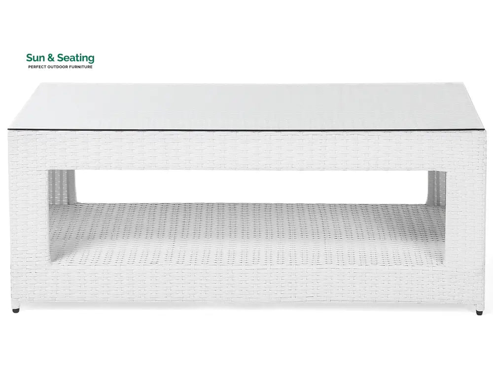 Nicholas Outdoor Sofa Set 3 Seater 2 Single seater With Ottoman and 1 Center Table Set (White) Sofa Sets