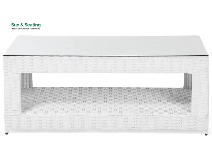 Nicholas Outdoor Sofa Set 3 Seater 2 Single seater With Ottoman and 1 Center Table Set (White) Sofa Sets