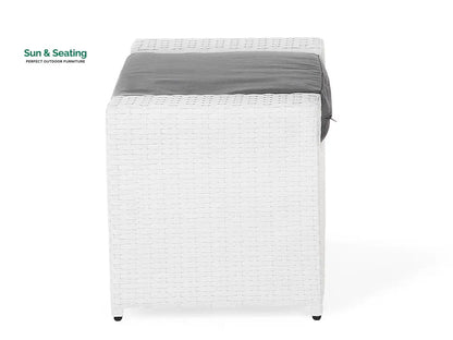 Nicholas Outdoor Sofa Set 3 Seater 2 Single seater With Ottoman and 1 Center Table Set (White) Sofa Sets