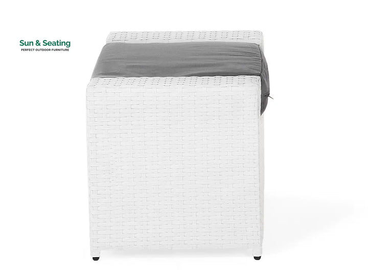 Nicholas Outdoor Sofa Set 3 Seater 2 Single seater With Ottoman and 1 Center Table Set (White) Sofa Sets