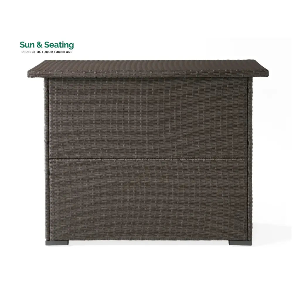 Niharika 7-Piece Outdoor Rattan Wicker Bar Set with Wicker Top Table Bar Set