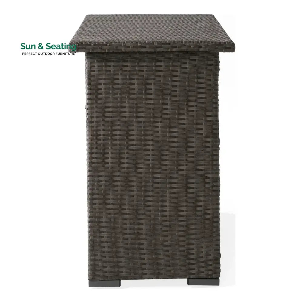 Niharika 7-Piece Outdoor Rattan Wicker Bar Set with Wicker Top Table Bar Set
