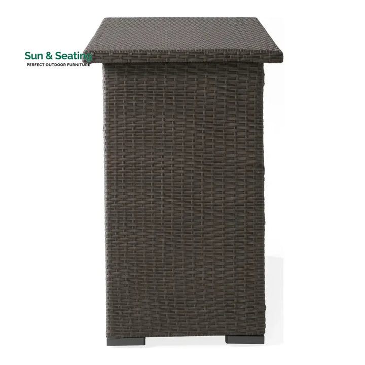 Niharika 7-Piece Outdoor Rattan Wicker Bar Set with Wicker Top Table Bar Set