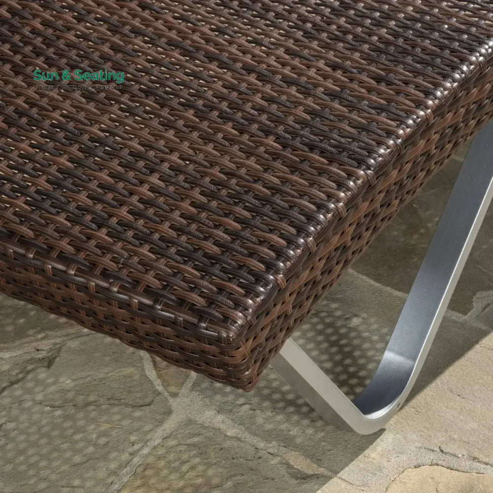 Nike Outdoor Rattan Wicker Lounge Chairs Set of 2 with Matching Side Table Lounger Set