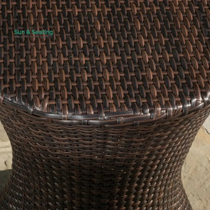Nike Outdoor Rattan Wicker Lounge Chairs Set of 2 with Matching Side Table Lounger Set