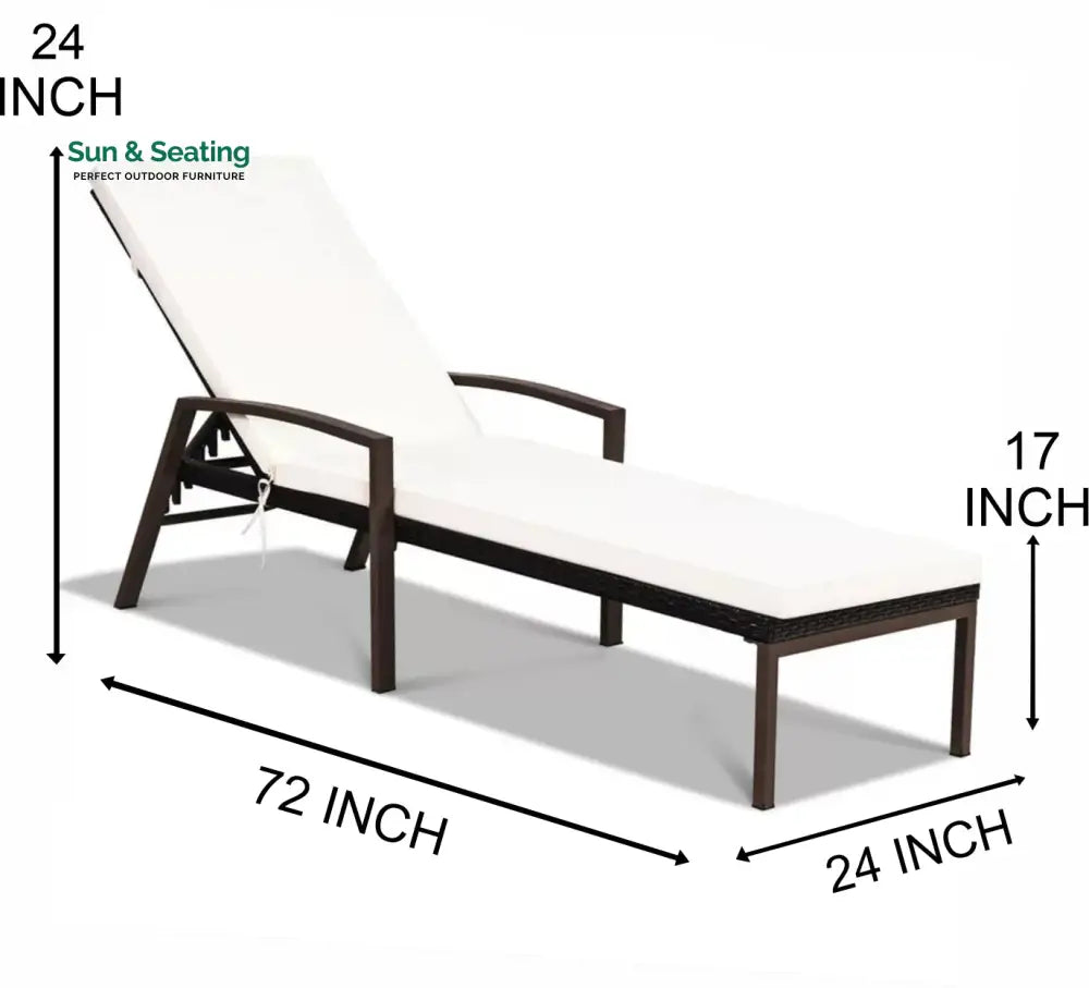 Nimble Outdoor Swimming Poolside Lounger Set of 2 (Brown) Loungers