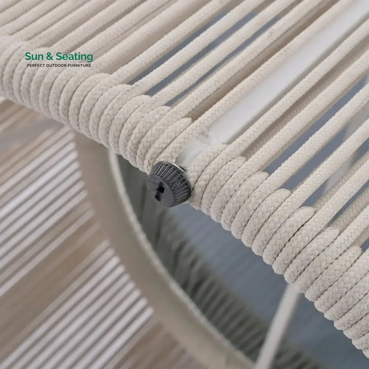 Njeri Outdoor Rope 2 Seater Patio Daybed With Side Table Daybed