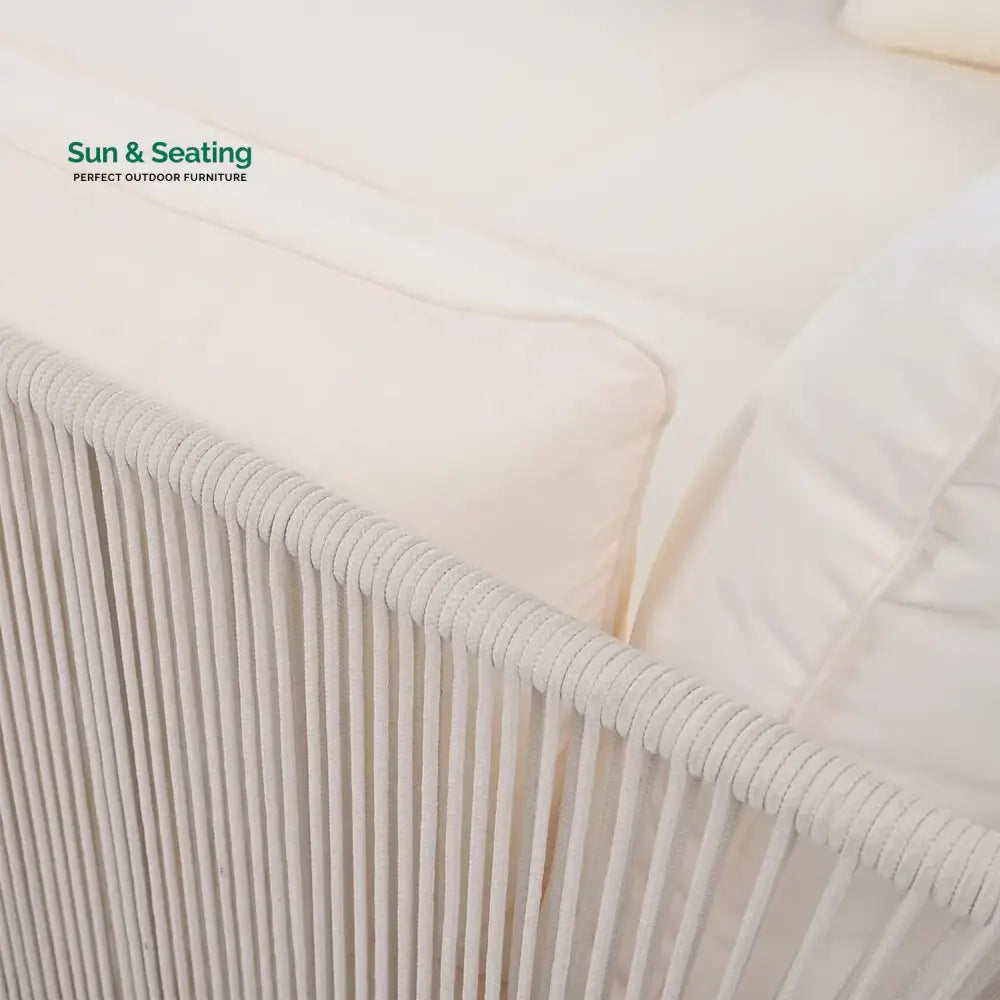 Njeri Outdoor Rope 2 Seater Patio Daybed With Side Table Daybed