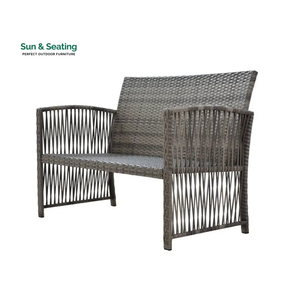 Noele Outdoor Sofa Set 2 Seater 2 Single seater and 1 Center Table (Silver + White) Sofa Sets