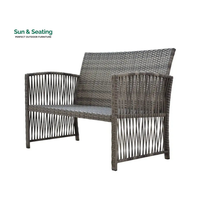 Noele Outdoor Sofa Set 2 Seater 2 Single seater and 1 Center Table (Silver + White) Sofa Sets