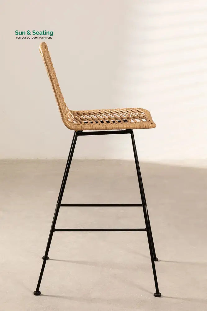 Noelia Outdoor Patio Bar Chair 1 Chair For Balcony (Honey) Bar Sets