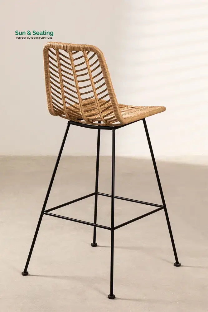 Noelia Outdoor Patio Bar Chair 1 Chair For Balcony (Honey) Bar Sets