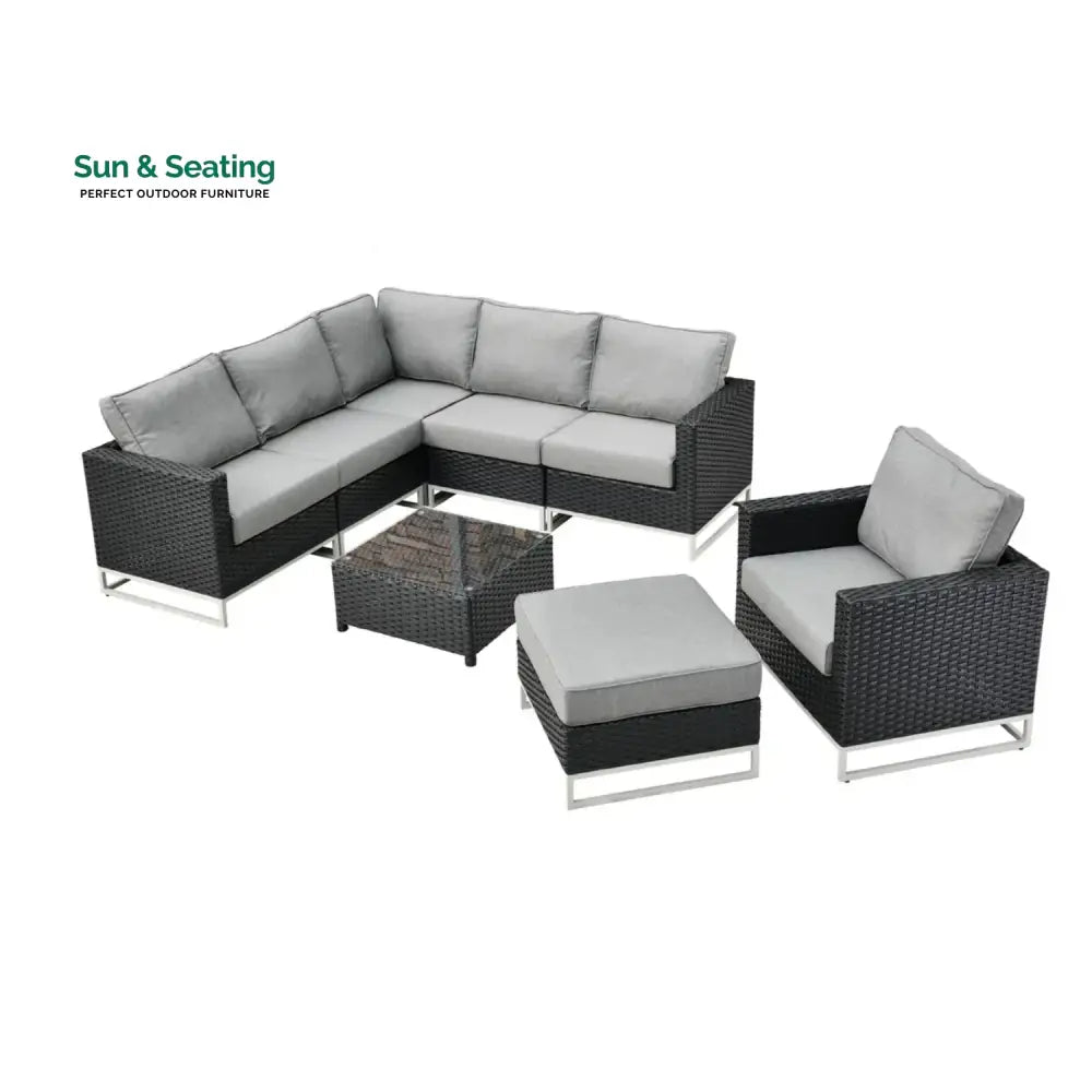 Norberta Outdoor Rattan Wicker 7-Seater Sofa Set Sofa Set