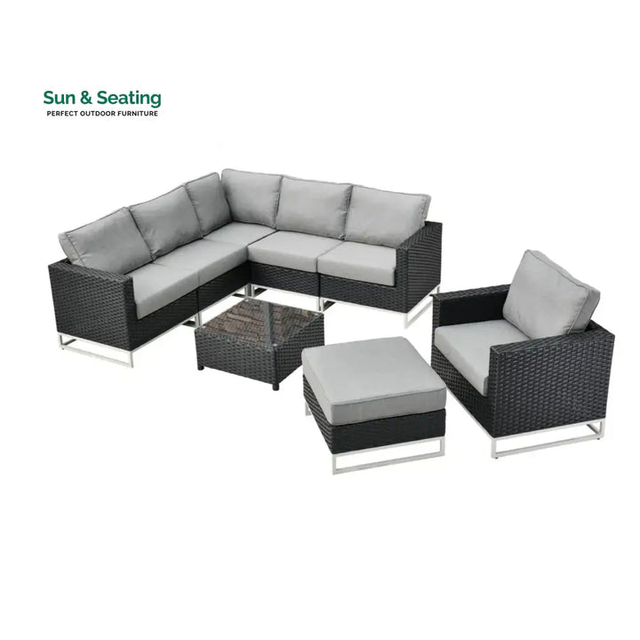 Norberta Outdoor Rattan Wicker 7-Seater Sofa Set Sofa Set