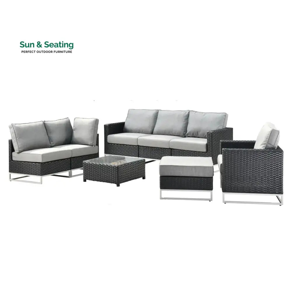 Norberta Outdoor Rattan Wicker 7-Seater Sofa Set Sofa Set