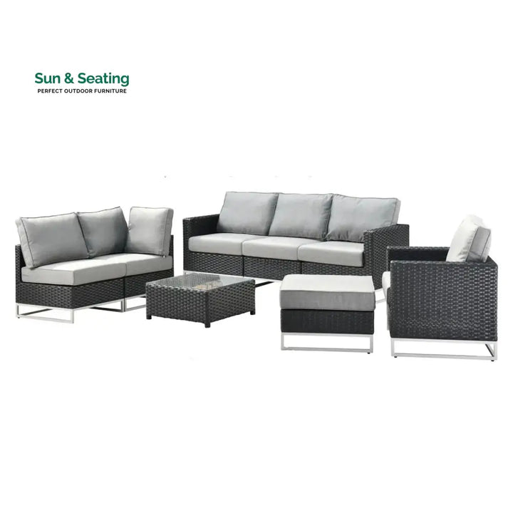 Norberta Outdoor Rattan Wicker 7-Seater Sofa Set Sofa Set