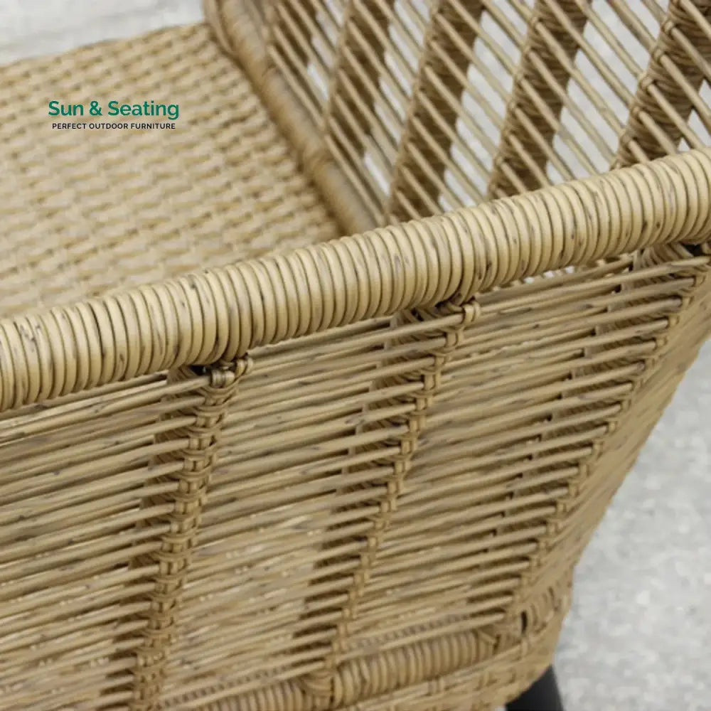 Noura Outdoor Beige Rope 7-Seater Sofa Set With Glass Top Table Sofa Set