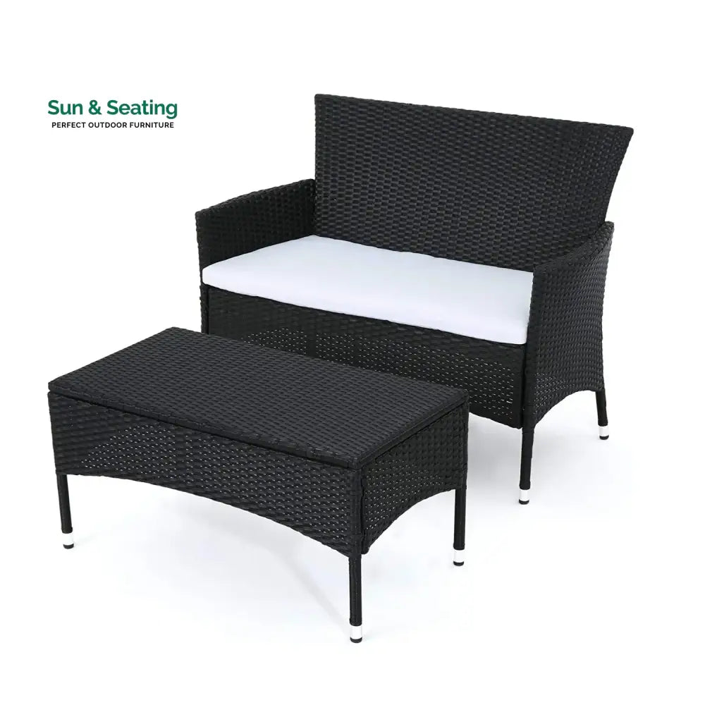 Nova 2-Piece Outdoor Rattan Wicker Loveseat Sofa Sofa Set