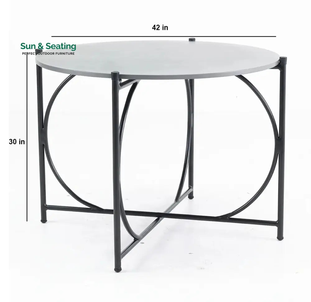 Novar Outdoor Patio Seating Set 4 Chairs and 1 Table Set Braided &amp; Rope Coffee Table Sets