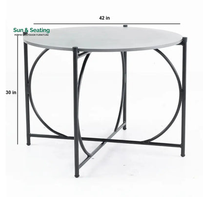 Novar Outdoor Patio Seating Set 4 Chairs and 1 Table Set Braided & Rope Coffee Table Sets