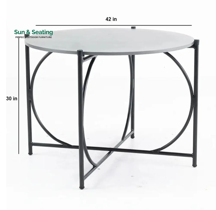 Novar Outdoor Patio Seating Set 4 Chairs and 1 Table Set Braided &amp; Rope Coffee Table Sets