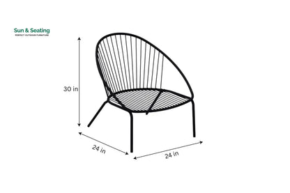 Oli Outdoor Garden Balcony Sofa Set 2 Seater 2 Single seater and 1 Center Table Set (Black + Cream) Sofa Sets