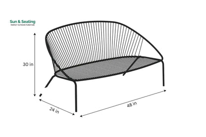 Oli Outdoor Garden Balcony Sofa Set 2 Seater 2 Single seater and 1 Center Table Set (Black + Cream) Sofa Sets