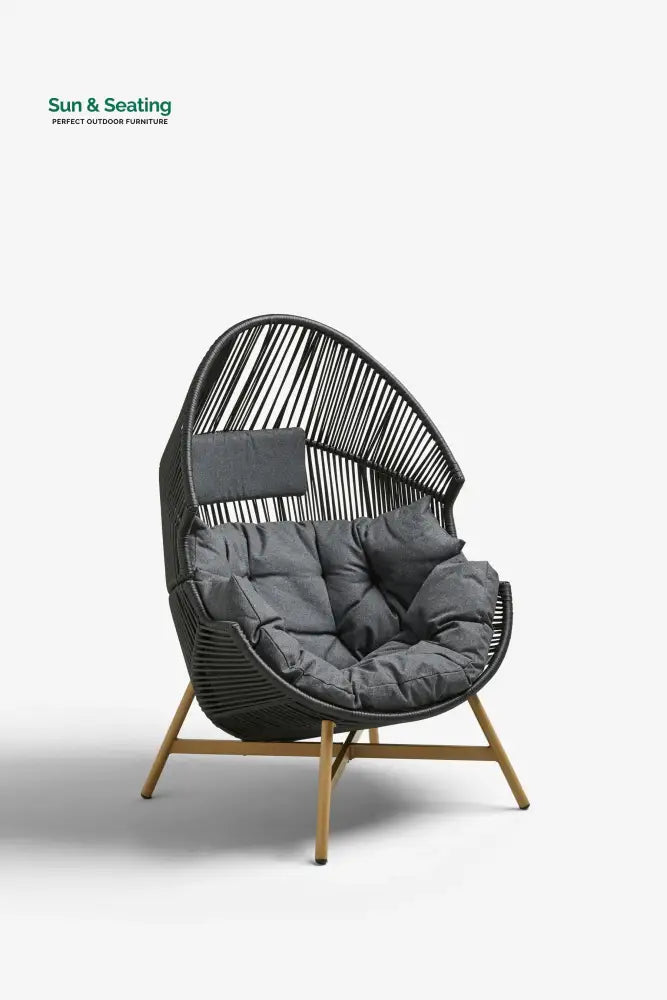 Olivo Single Seater Swing Basket For Balcony &amp; Garden (Black) Swings