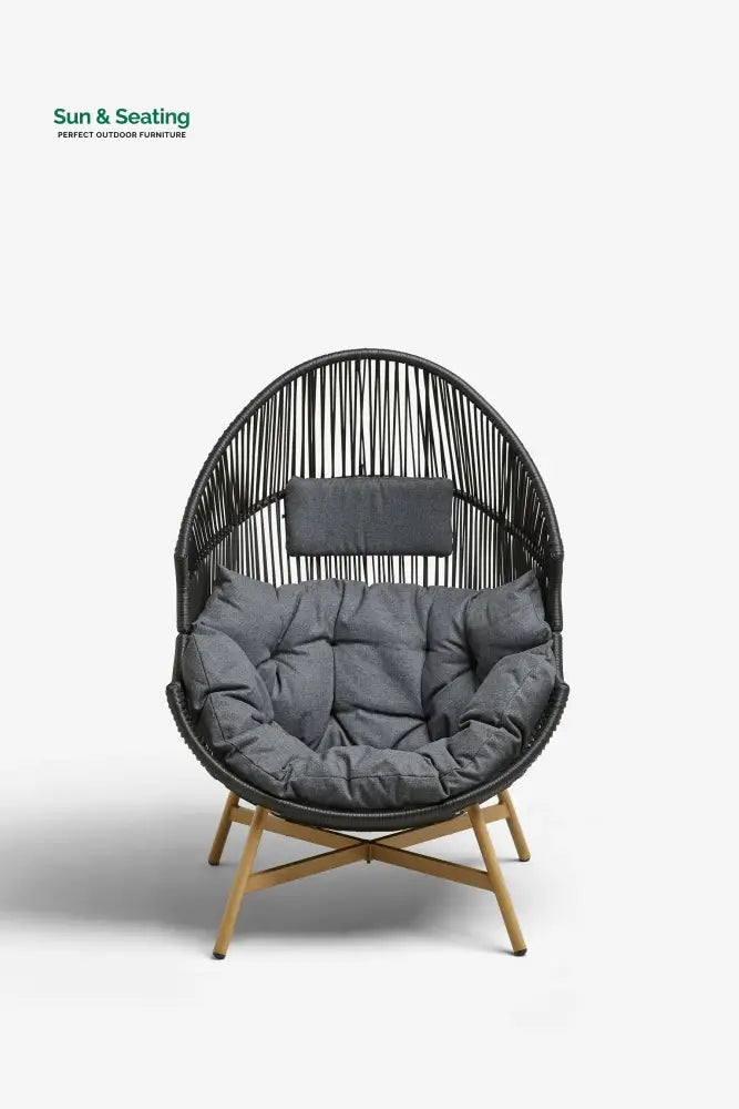 Olivo Single Seater Swing Basket For Balcony &amp; Garden (Black) Swings