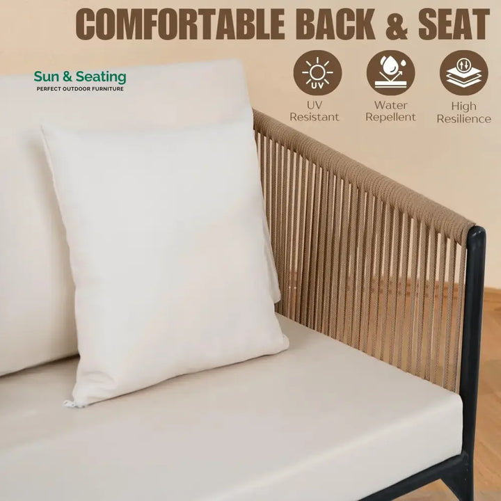 Oorja Outdoor 4 Seater Rope Sofa Set Sofa Set