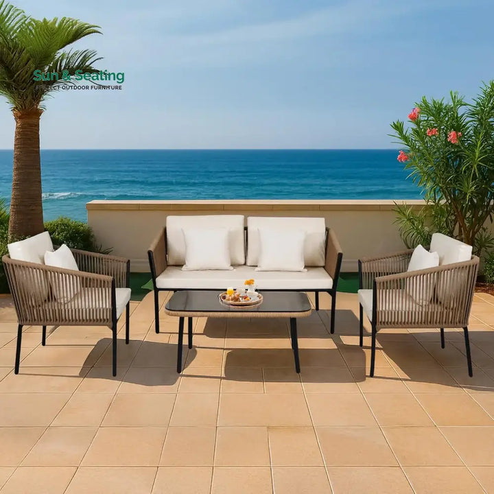 Oorja Outdoor 4 Seater Rope Sofa Set Sofa Set