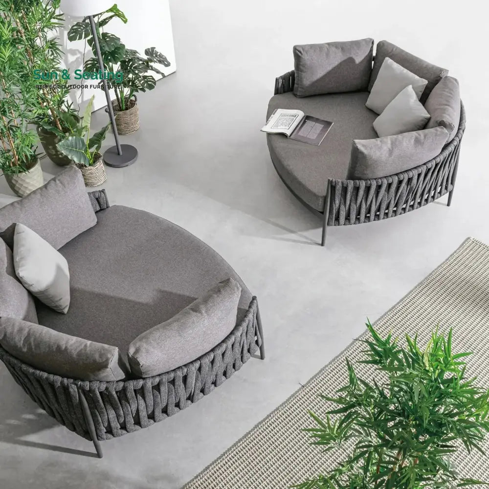 Ophelie Outdoor Patio Rope Daybed for Garden Daybed