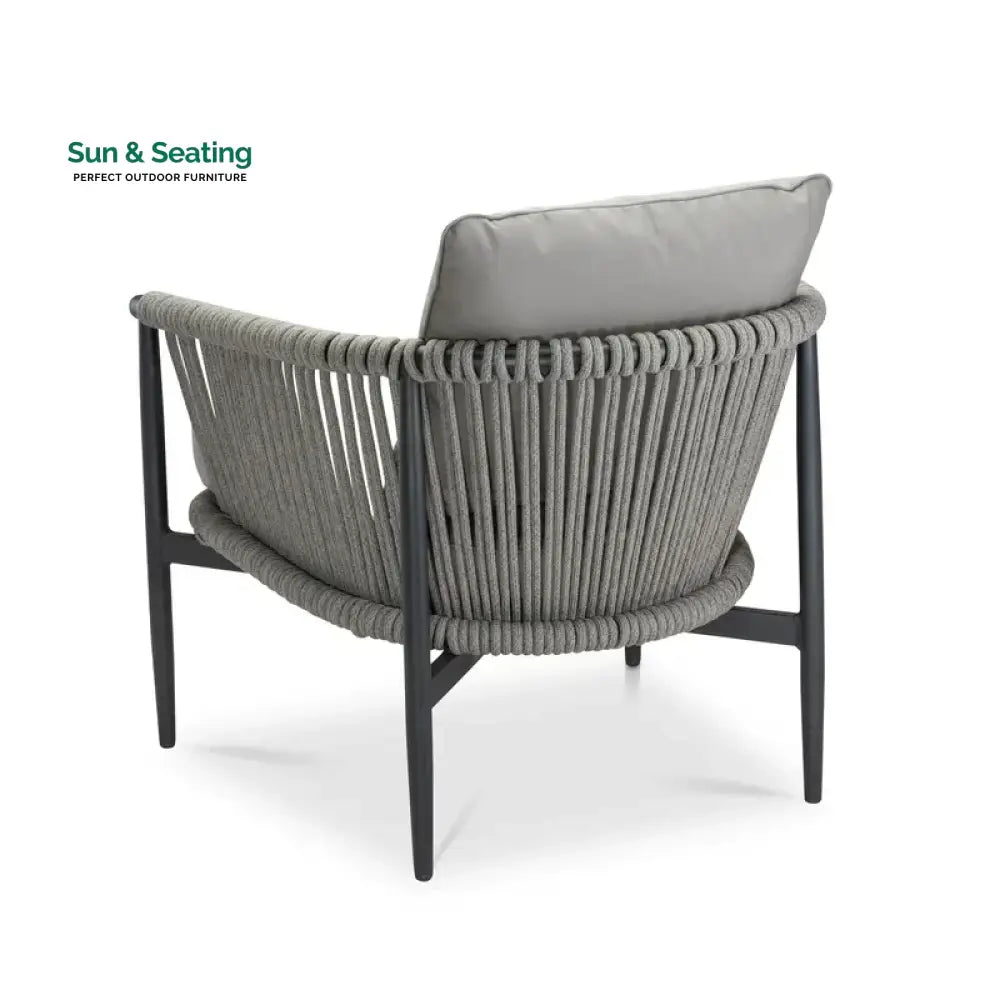 Ossani Outdoor Sofa Set 2 Seater 2 Single seater and 1 Center Table (Grey) Braided &amp; Rope Sofa Sets