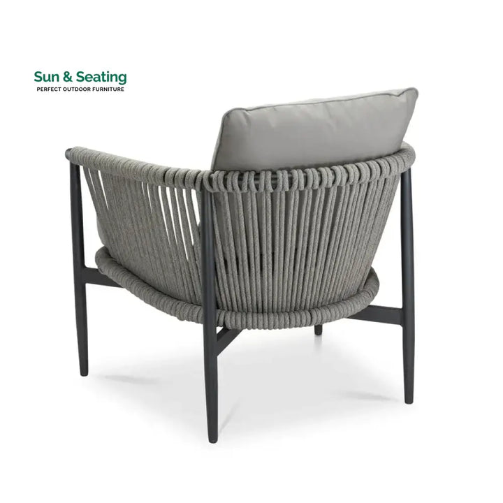 Ossani Outdoor Sofa Set 2 Seater 2 Single seater and 1 Center Table (Grey) Braided &amp; Rope Sofa Sets